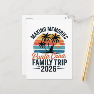 Family Punta Cana Vacation 2026 Summer Vacation Holiday Postcard