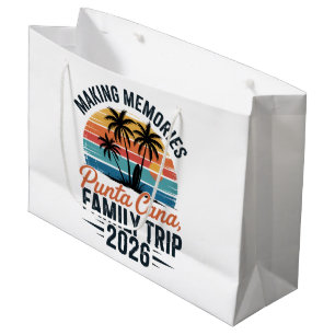 Family Punta Cana Vacation 2026 Summer Vacation Large Gift Bag