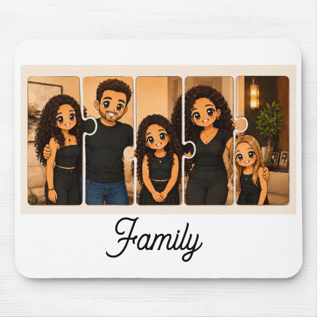 Family Puzzle Mouse Pad  (Front)