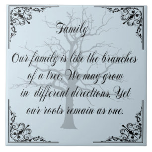 FAMILY QUOTE CERAMIC TILE
