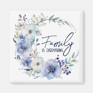Family Quote In Wreath Magnet