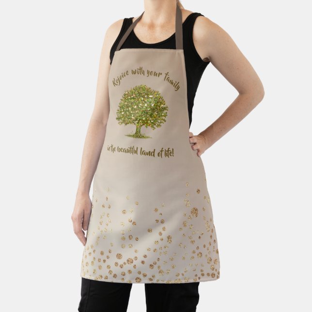 Family quote Mather day gift, family tree mum gift Apron (Insitu)