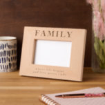 Family Quote Simple Modern Typography Etched Frames<br><div class="desc">Family Quote Simple Modern Typography Laser Etched Picture Photo Frames features the text "Family where life begins and love never ends" in modern script typography edit the text for your custom frame or use as is. Perfect for family for birthdays, Christmas, Mother's Day, Father's Day, Grandparent's Day and more. Created...</div>