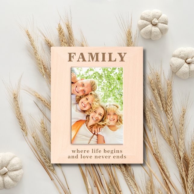 Family Quote Simple Modern Typography Etched Frames (Creator Uploaded)