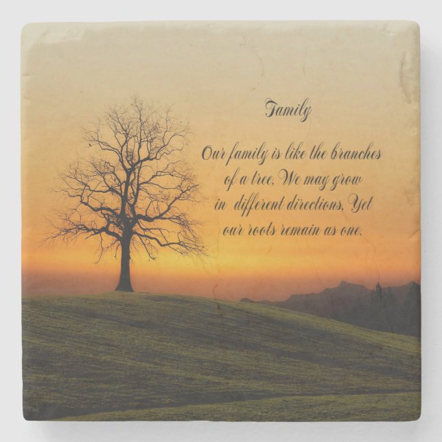 FAMILY QUOTE STONE COASTER (Front)