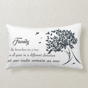 family quotes and tree pillow