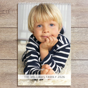 Family Quotes & Funny Sayings Custom Photo 2026 Calendar