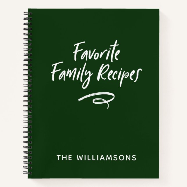 Family Recipe Book Cookbook  (Front)