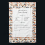 Family Recipe Heirloom Mountain Tea Towel<br><div class="desc">Keepsake family recipe tea towel. Share uncle Jim's chilli recipe or great aunt Aggie's all time favourite thanksgiving casserole dish. Elegant and simple template design can easily be adjusted to share your family recipes as mother's day, birthday, or Christmas gifts. Custom family name with initials. Colours can be changed. Great...</div>