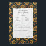 Family Recipe Heirloom Sunflower Rustic  Tea Towel<br><div class="desc">Keepsake family recipe tea towel. Share uncle Jim's chilli recipe or great aunt Aggie's all time favourite thanksgiving casserole dish. Elegant and simple template design can easily be adjusted to share your family recipes as mother's day, birthday, or Christmas gifts. Custom family name with initials. Colours can be changed. Great...</div>