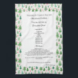 Family Recipe Heirloom Text Christmas Tea Towel<br><div class="desc">Keepsake family recipe tea towel. Share uncle Jim's chilli recipe or great aunt Aggie's all time favourite thanksgiving casserole dish. Elegant and simple template design can easily be adjusted to share your family recipes as mother's day, birthday, or Christmas gifts. Custom family name with initials. Colours can be changed. Great...</div>