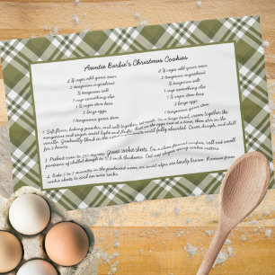 Family Recipe Keepsake Christmas Tea Towel