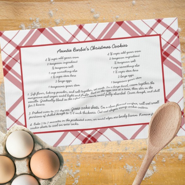 Family Recipe Keepsake Christmas Tea Towel (Creator Uploaded)