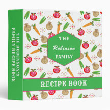Family Recipe Retro Vegetables Personalised