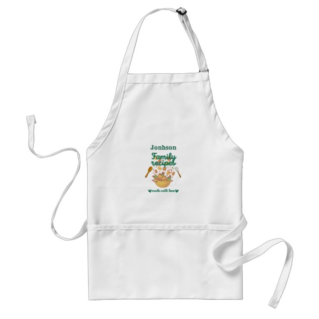 Family Recipes Kitchen Apron (Front)