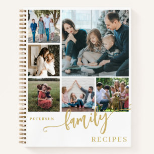 Family recipes photo collage recipe book