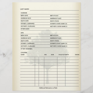 Family Records Genealogy Scrapbook
