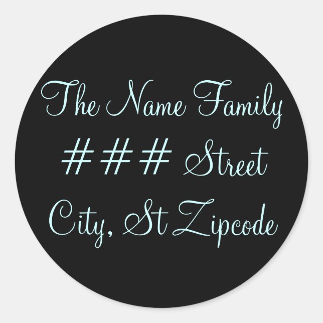 family return address label - personalise info (Front)
