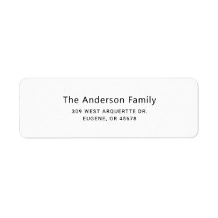 Family Return Address Labels