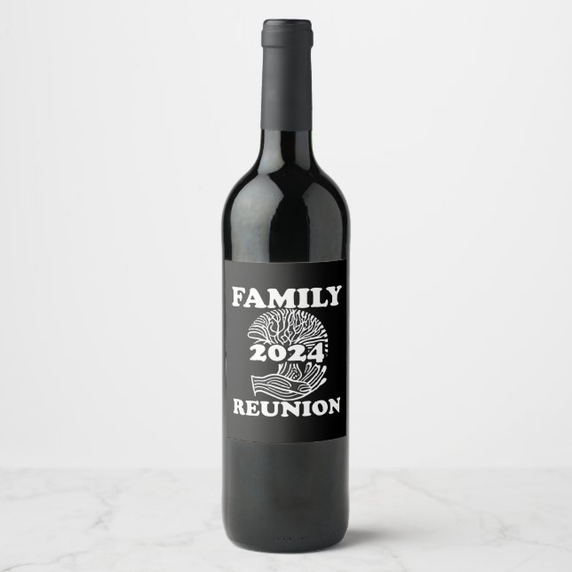 Family Reuinion 2024 Custom Wine Bottle Labels (Front)
