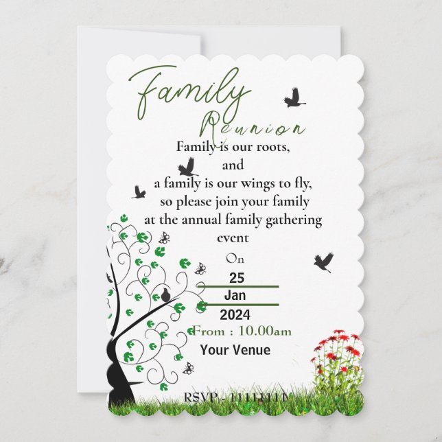 Family Reuion  Invitation (Front)