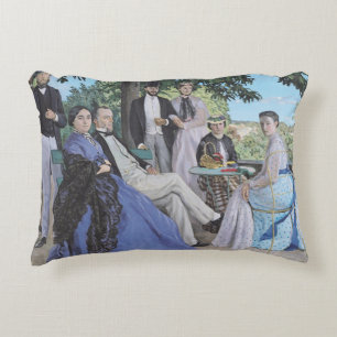 Family reunion, 1867 decorative cushion