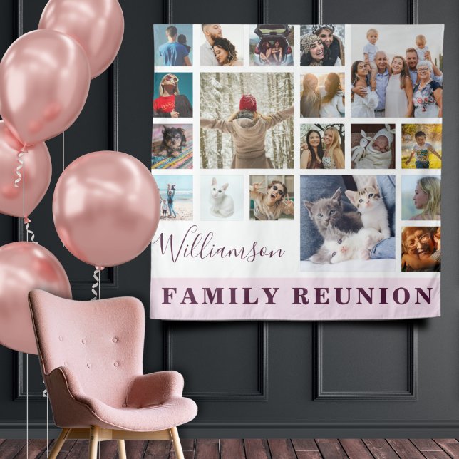 Family Reunion 18 Photo Collage  Tapestry (Creator Uploaded)