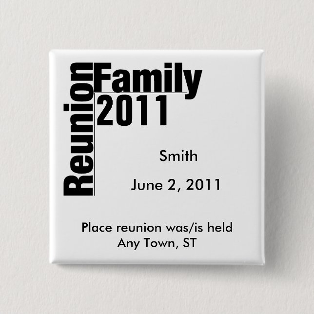 Family Reunion 2011 Souvenir Button (Front)