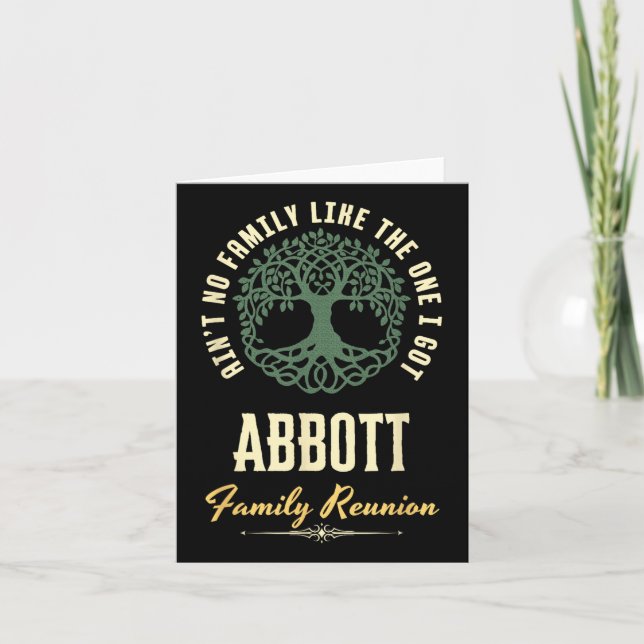 Family Reunion 2025 Matching Design - Abbott - Cop Card (Front)