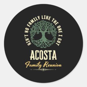 Family Reunion 2025 Matching Design - Acosta - Cop Classic Round Sticker