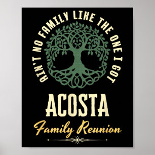 Family Reunion 2025 Matching Design - Acosta - Cop Poster