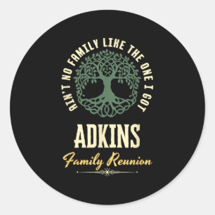 Family Reunion 2025 Matching Design - Adkins - Cop Classic Round Sticker