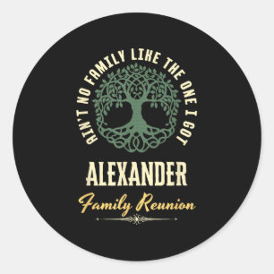 Family Reunion 2025 Matching Design - Alexander Classic Round Sticker