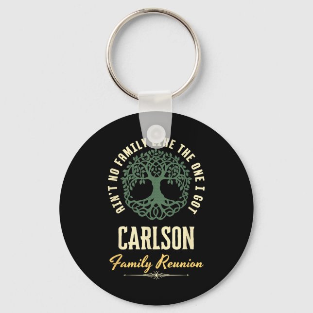 Family Reunion 2025 Matching Design - Carlson  Key Ring (Front)