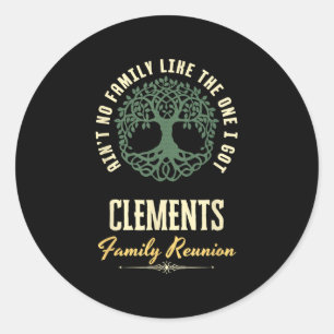 Family Reunion 2025 Matching Design - Clements Classic Round Sticker