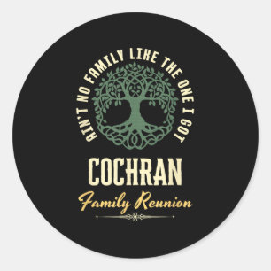 Family Reunion 2025 Matching Design - Cochran Classic Round Sticker