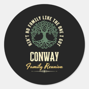 Family Reunion 2025 Matching Design - Conway  Classic Round Sticker