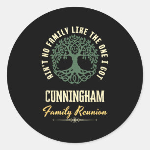 Family Reunion 2025 Matching Design - Cunningham Classic Round Sticker