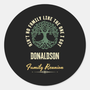 Family Reunion 2025 Matching Design - Donaldson Classic Round Sticker