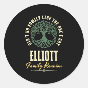 Family Reunion 2025 Matching Design - Elliott  Classic Round Sticker