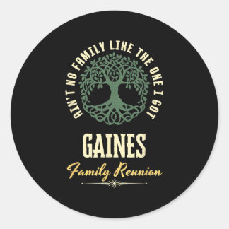 Family Reunion 2025 Matching Design - Gaines  Classic Round Sticker