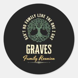 Family Reunion 2025 Matching Design - Graves Classic Round Sticker