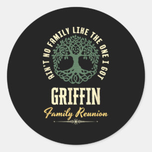 Family Reunion 2025 Matching Design - Griffin Classic Round Sticker