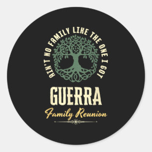 Family Reunion 2025 Matching Design - Guerra  Classic Round Sticker
