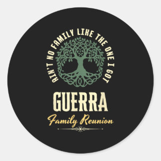 Family Reunion 2025 Matching Design - Guerra  Classic Round Sticker