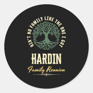 Family Reunion 2025 Matching Design - Hardin Classic Round Sticker