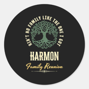 Family Reunion 2025 Matching Design - Harmon  Classic Round Sticker