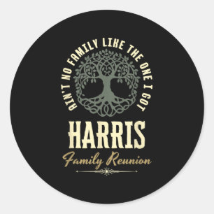 Family Reunion 2025 Matching Design - Harris  Classic Round Sticker
