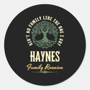 Family Reunion 2025 Matching Design - Haynes Classic Round Sticker