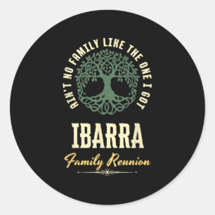 Family Reunion 2025 Matching Design - Ibarra  Classic Round Sticker
